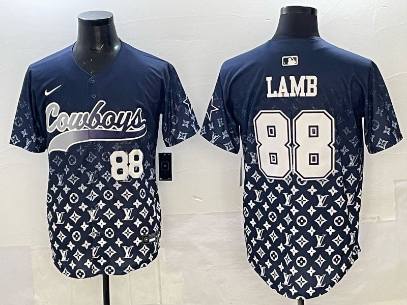 Men 2025 Nike Dallas Cowboys 88 Lamb Drak Blue Limited NFL Jersey 04